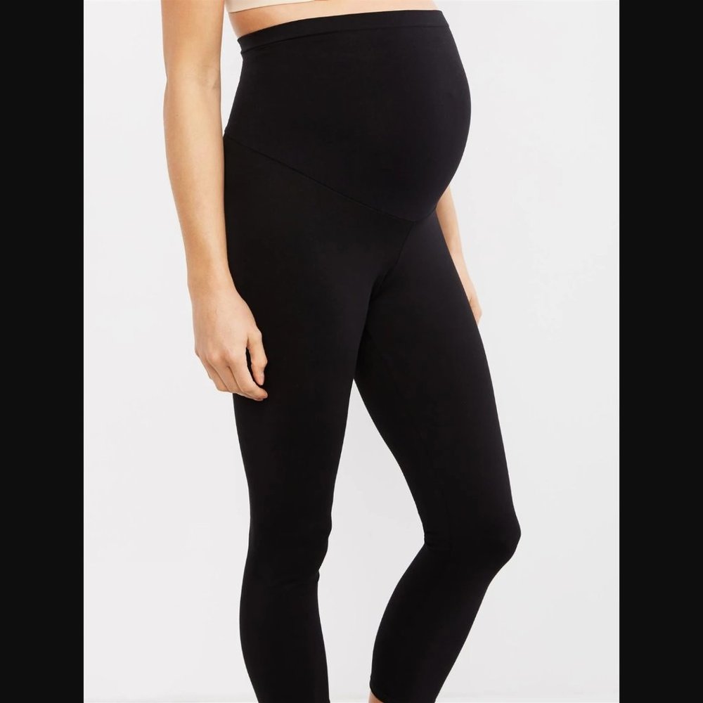 Motherhood Maternity Black Crop Leggings